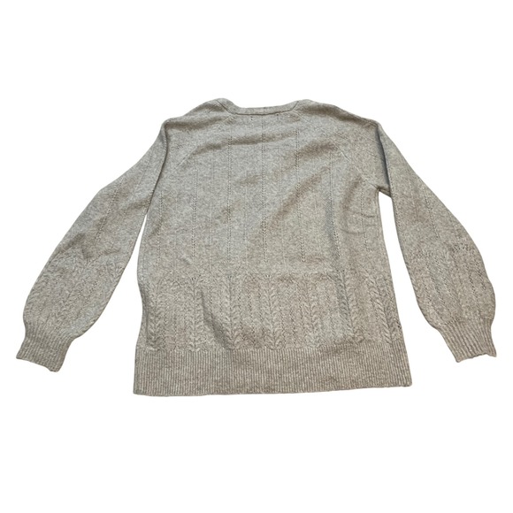 BRIGGS Womens Tan Cardigan Sweater Size S Button Front Long Sleeve Knit - Picture 5 of 11